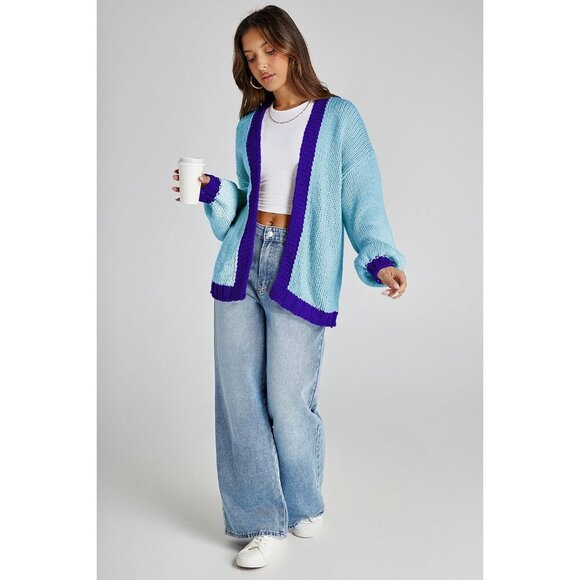 Women's Oversized Chunky Knit Cardigan Sweater Open Front Fall Coatigan - Picture 3 of 7